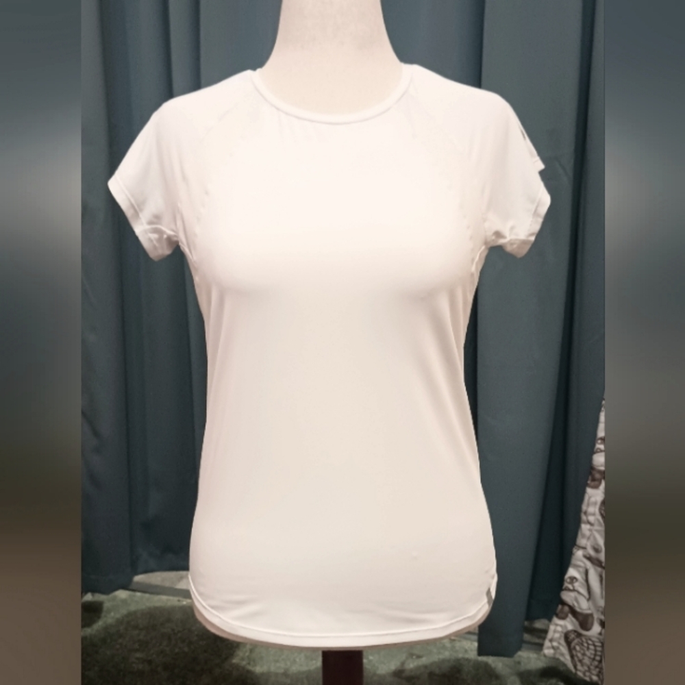 Body Glove White Fitted Cap Sleeve Tee